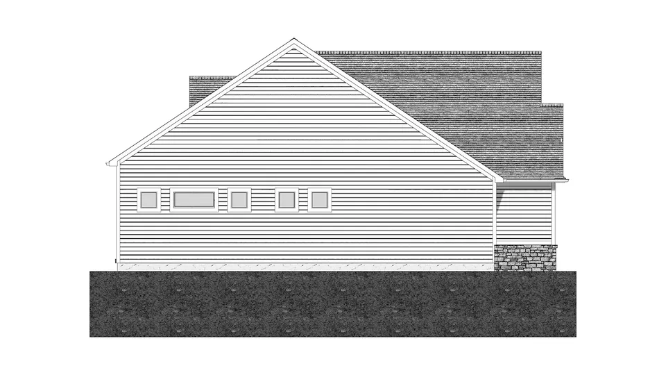 The Messina house plan, exterior view 4
